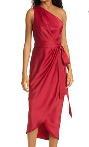 Ted Baker Red One Shoulder Dress